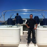 Mecánico realizando prueba de mar